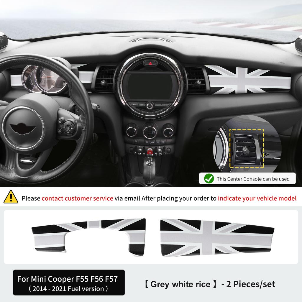 Car Dashboard Decorative Shell ABS Leather For Mini Cooper F55 F56 F57 2014-2021 Center Console Decorative Shell Car Accessories