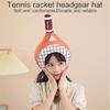 Funny Adult Stuffed Tennis Racket Shape Hat Christmas Headwear Women Teen Carnivals Party Gift Birthday Christmas Hat