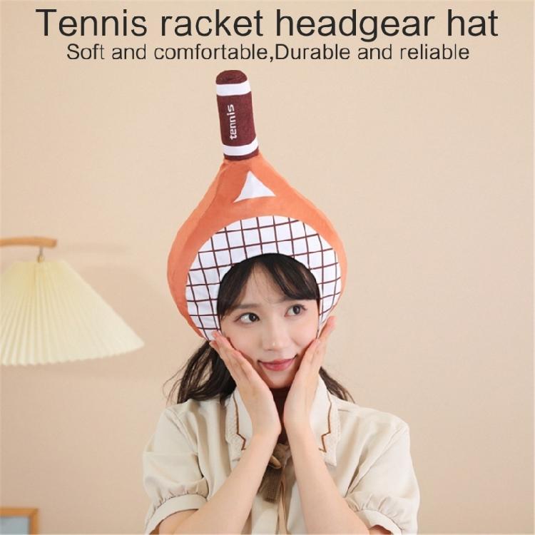 Funny Adult Stuffed Tennis Racket Shape Hat Christmas Headwear Women Teen Carnivals Party Gift Birthday Christmas Hat