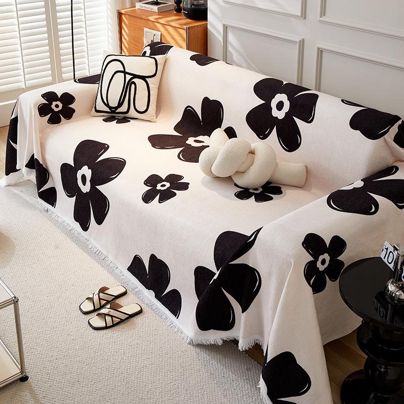 Sofa Cover Ins Sofa Cushion Cover Cloth Cat Scratch Four Seasons General Purpose Sofa Cover Universal Non-slip Cover Blanket