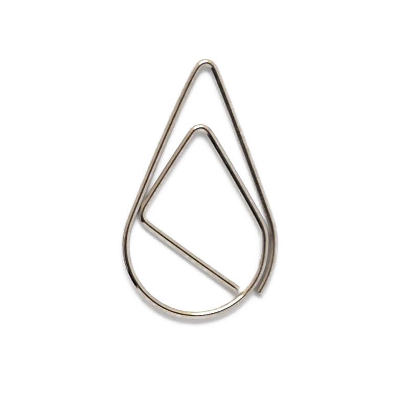 50Pcs Color Love Paper Clip Office Supply Creative Macaron Paper Clip Water Drop Special-shaped Mini Paper Clip