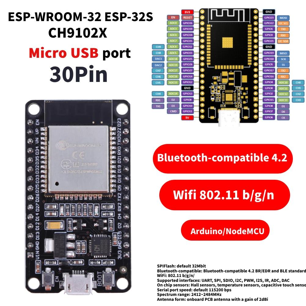 ESP32 Development Board WiFi+Bluetooth-compatible Ultra-Low Power Consumption Dual Core TYPE-C ESP-32 Development Modul