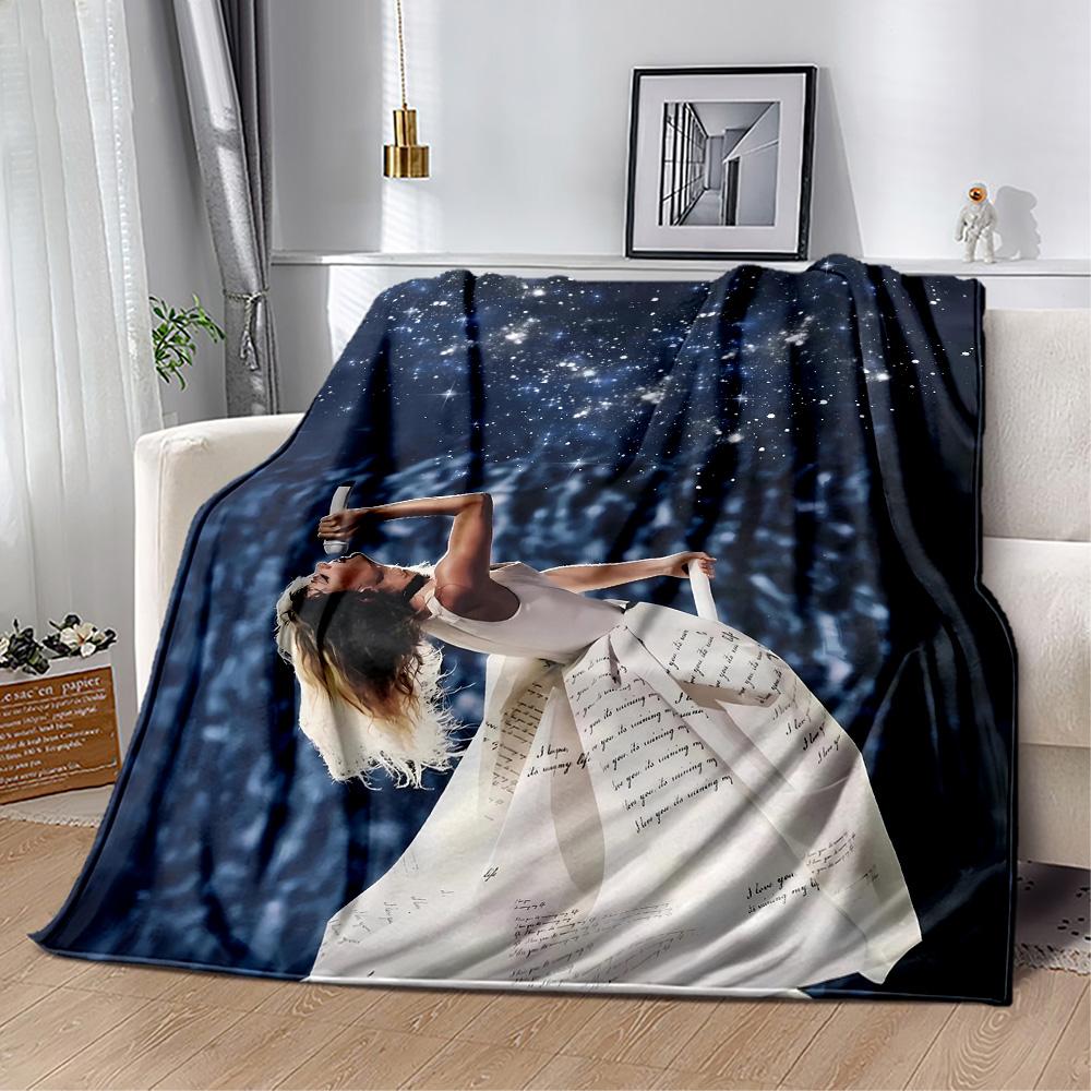 Taylor Swift Live Performance Flanelldecke - Weich und geeignet für Sofas, Betten, Büros, Reisen, alle Jahreszeiten, tolles Geschenk für Feiertage und Geburtstage.