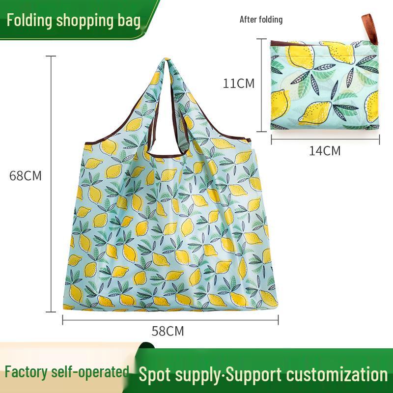 Large 210D Oxford Cloth Folding Tote - Portable, Durable Shopping & Storage Bag