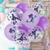 23Pcs Mermaid Print Latex Balloon Aluminum Film Fishtail Sequins Birthday Flag Party Scene Arrangement