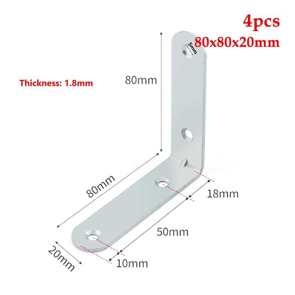 2/4/6/8/10Pcs 90 Degree Angle Bracket Iron Shelf Support Bracket  Cabinet Screens Wall