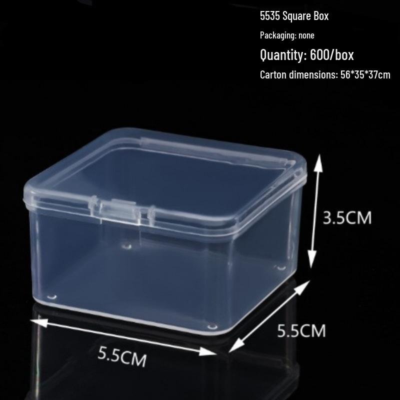 Rectangular Transparent PP Plastic Storage Box for Stationery, Cards, Hardware, Jewelry, and Fishing Gear