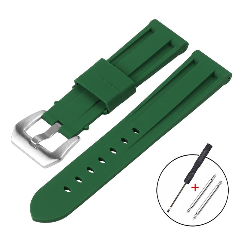 Silicone Watch Band Rubber Bracelet 20mm 22mm 24mm 26mm for Panerai Strap Men Women Sport Replacement Watch Band for Omega Belt
