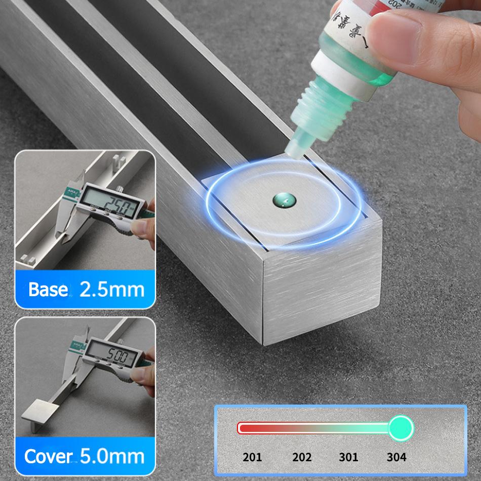 Brushed Floor Drain 304 Stainless Steel Thickened Narrow WC Bathroom Shower Long Linear Drainage Strip Side Floor Drains 3.2 CM