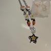 Y2K Heart Star Bead Pendant Necklace for Women Fashion Egirl Punk Grunge Clavicle Chain Fashion Valentines Day Gifts