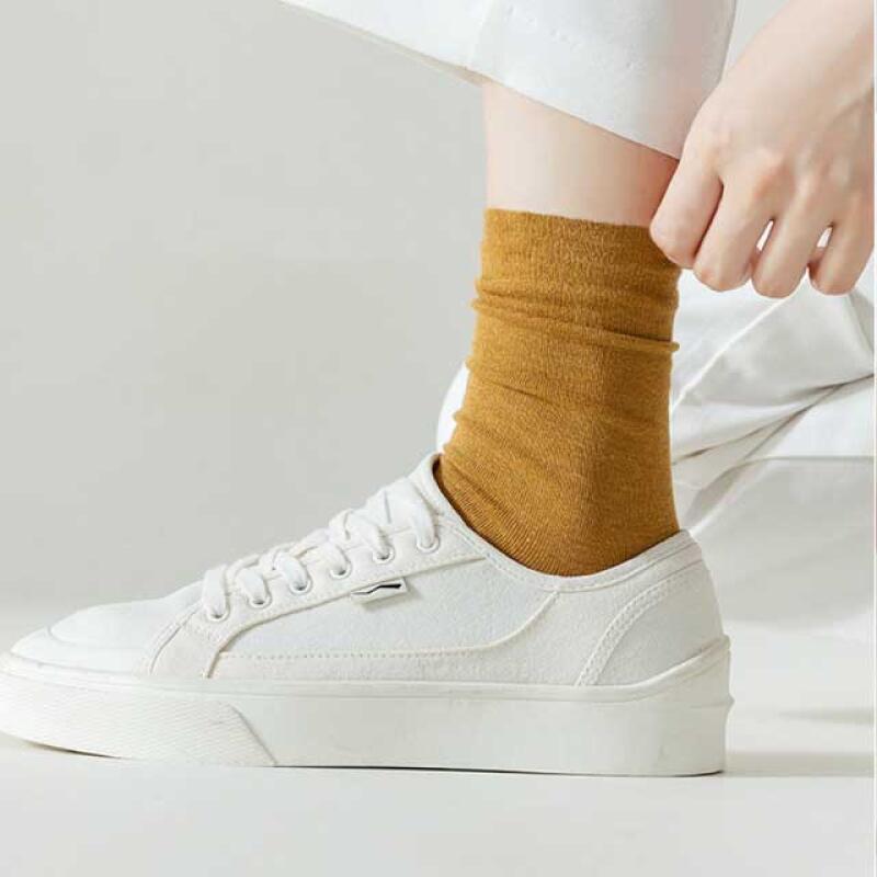 Women's Plain Socks, Medium-high Elasticity, Fashion Socks