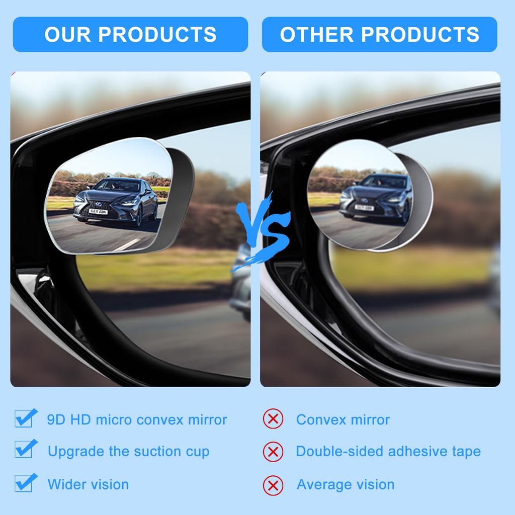Blind Spot Rear View Mirror For Car Motorcycle SUV & Truck 2Pcs Rearview Wide Angle Mirrors Blind Side Mirror