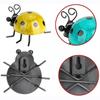 Creative Cute Metal Ladybug Wall Decor Mini Beetle Hanging Ornament For Outdoor Garden Fence Patio Yard Home Art Decoration