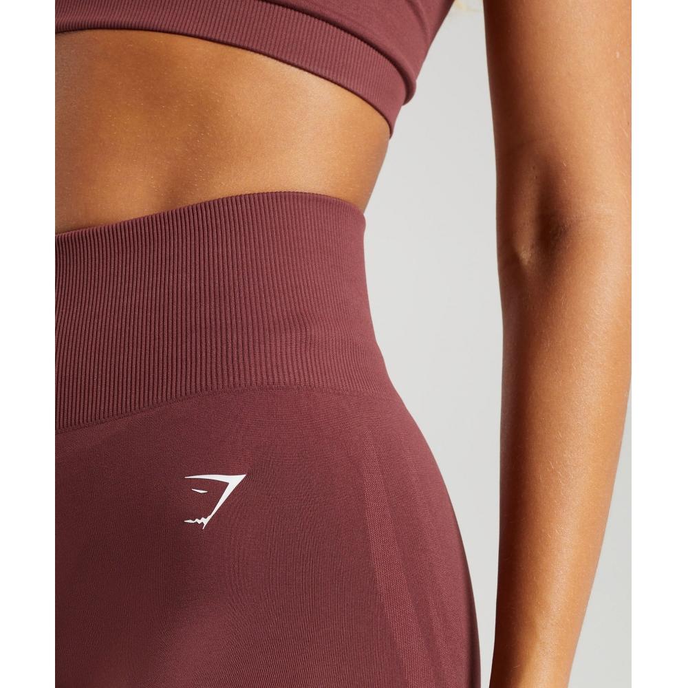 Gymshark Bezešvé kraťasy pro každodenní použití, vínově hnědé, B6a8m Rbqv