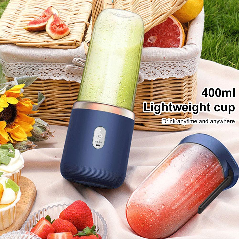 Electric 6 Blades Automatic 400ml Portable Electric Juicer USB Charging Fruit Squeezer Blender Portable
