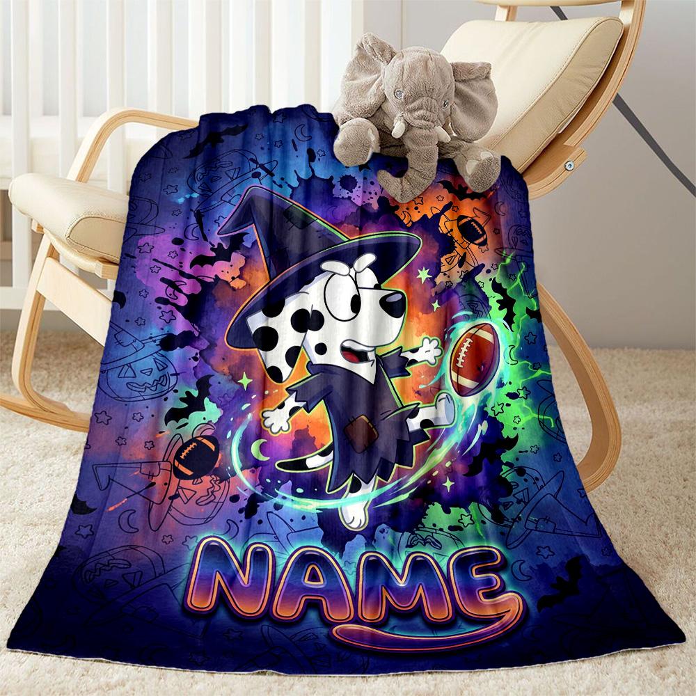 Halloween Costume Party Customize Text Blanket Gift Customizable Blanket Soft & Cozy Throw For Office Office Chair Bedding Living Room