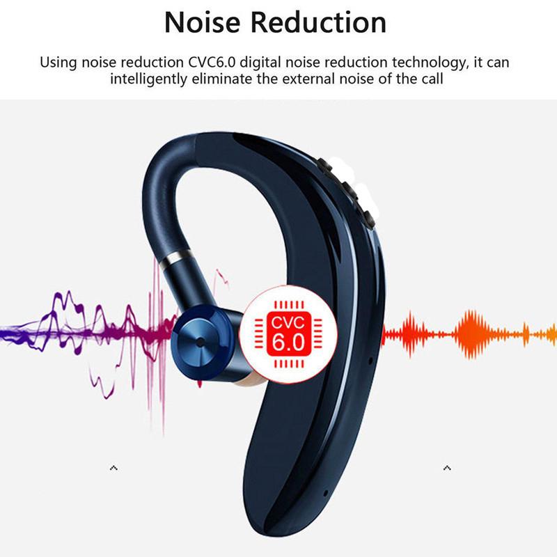 S109 Wireless Bluetooth Universal Hook Earphone Sports Business Single Ear Handsfree Headphones With Mic Smartphone for Car Call