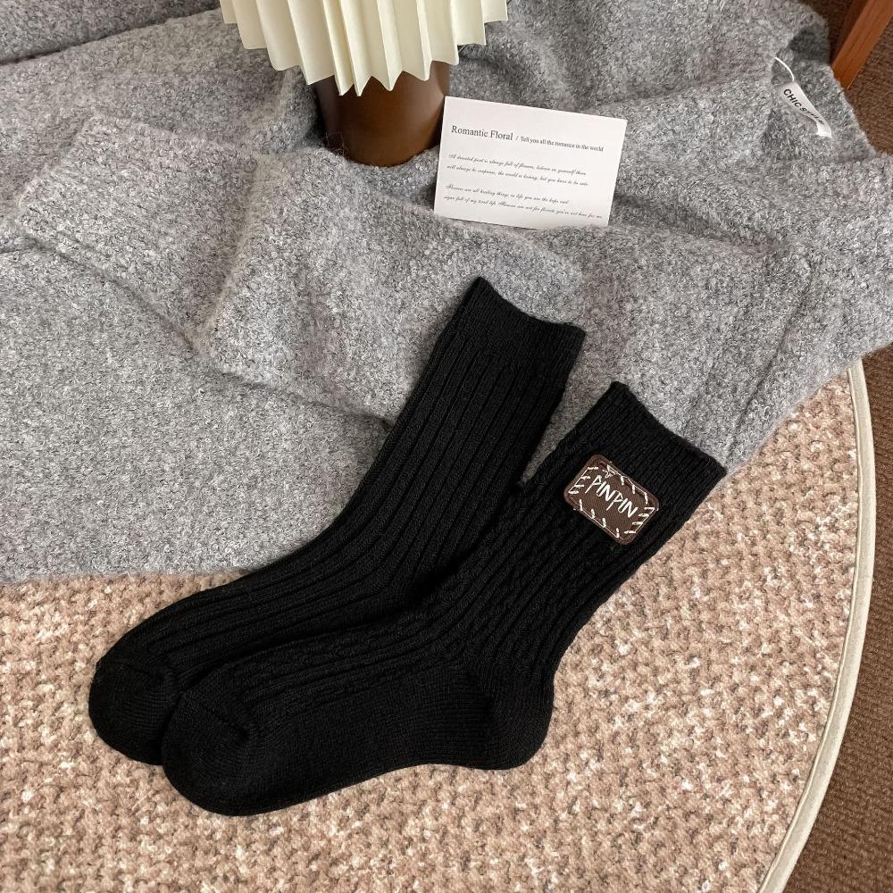 Keep Warm Snow Boot Socks Middle Tube Knitted Socks Fashion Mid-Tube Socks