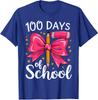 100 Days of School Coquette Bow 100th Day of School Unisex T-Shirt
