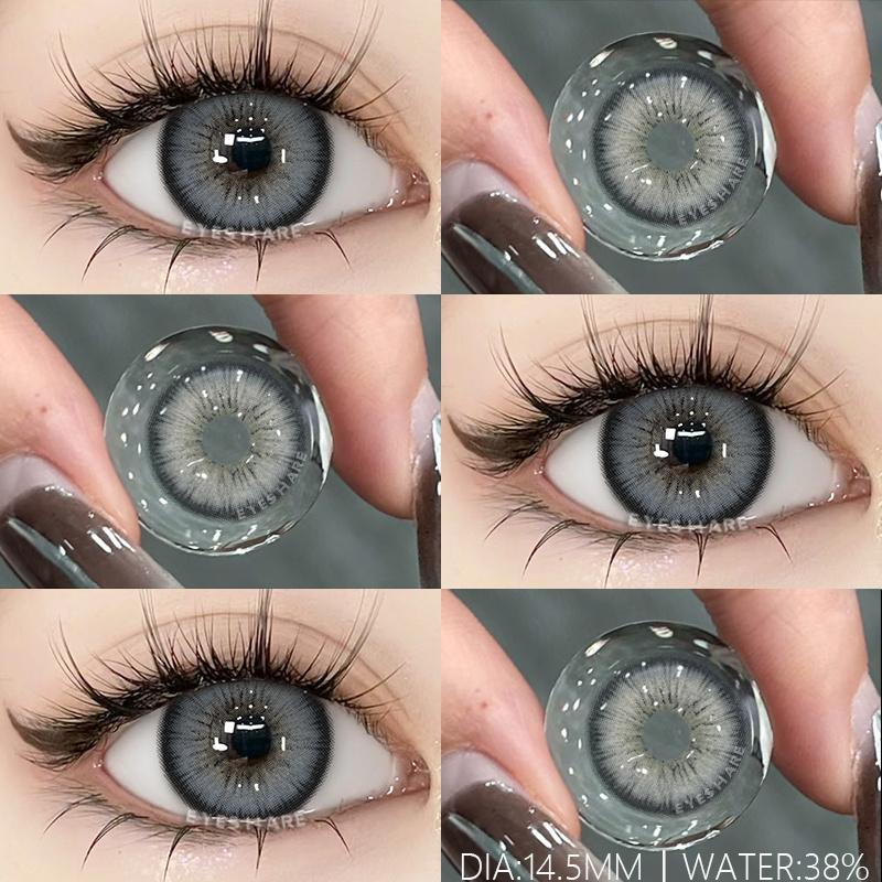 1 Pair New Colored Fashion Lenses Brown Eye Color Lenses Colored Pupils for Eyes Blue Lenses Yearly Gray Color Eye Lens