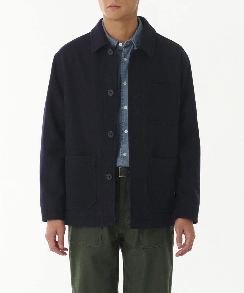 Musinsa Standard Wool Blend Chore Jacket [Navy]