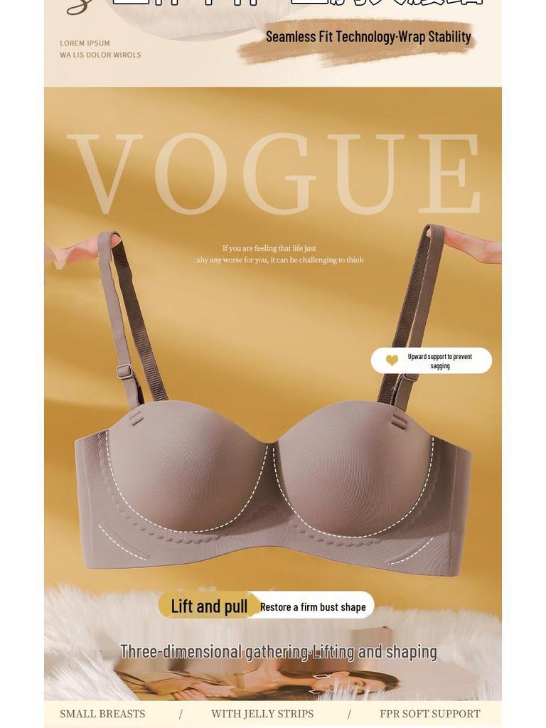 Seamless Breathable Non-Slip Uplift Bra for Small Chest