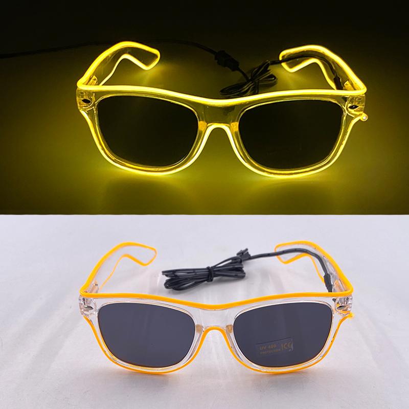 Lunettes Fluorescentes Lumineuses Fournitures de Fête Lumineuses Lunettes LED Steampunk Avec Lumières Lunettes Néon Clignotantes Accessoires de Club