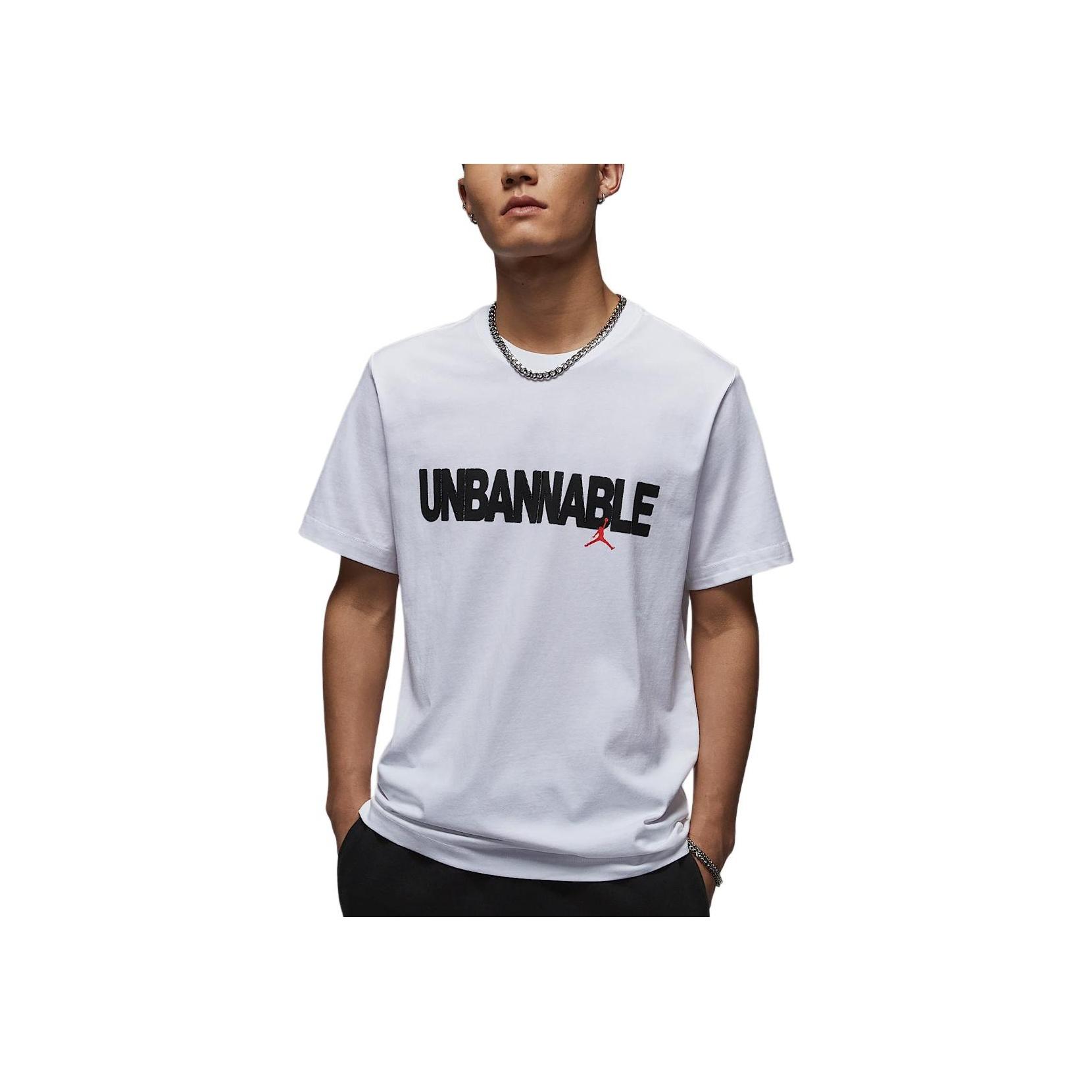 

Jordan SS25 American Vintage Sports Style Crew Neck Letter Comfortable Short Sleeve T-Shirt Men Tops White IQ4060100 XL