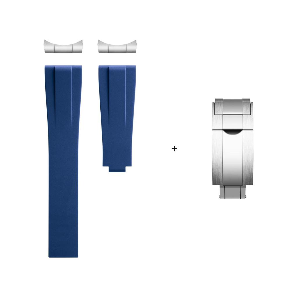 Střižitelný FKM Fluorokaučukový 20mm 21mm 22mm Řemínek Pro Řemínek Rolex Pro Submariner Yacht Master GMT Daytona Sky Dweller Pás