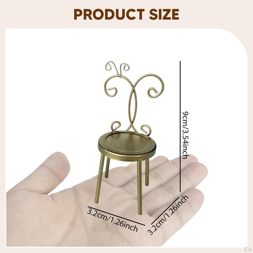 Dollhouse Chair Accessory 1:12 Scale Decoration DIY Ornament Furniture Miniature