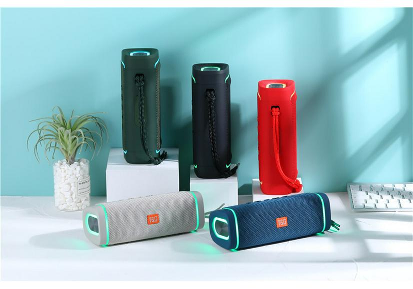 TG375 Portable Wireless Bluetooth Speaker with Card Slot, Heavy Bass, LED Display, and Outdoor Use