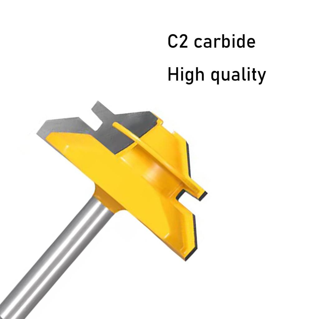 45 Degree Lock Miter Router Bit 3-Piece Set, for 31/64", 37/64",3/4" Cutting Height, 1/4 Inch Shank.Woodworking Tools Joint Router Bits (3PCS 1/4