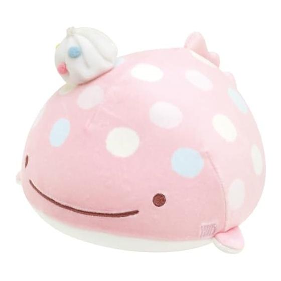 San-X Jinbe-san Super Mochimochi Round Stuffed Toy (S) Jinbee-san (Pink) MO56501