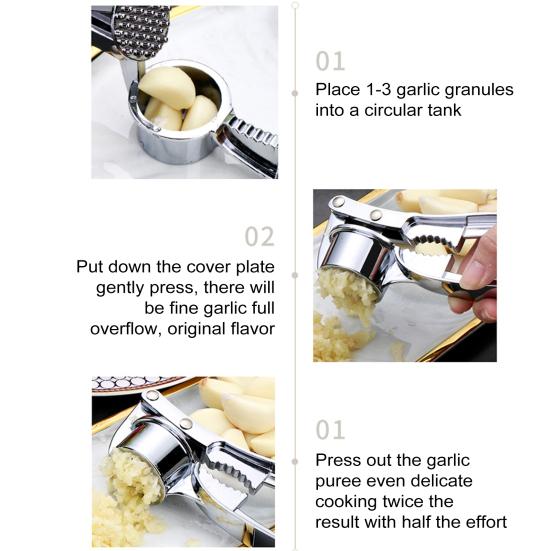 Home Knoblauchpresse Zerkleinerer Küche Edelstahl Knoblauchhacker Zerstampfer Auspresser