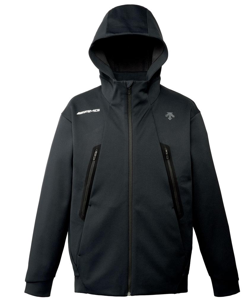 Genuine x DESCENTE Tex Sweat Hoodie Black [Mercedes-Benz Collection] Mercedes-AMG Full-Zip Jacket, (XO)