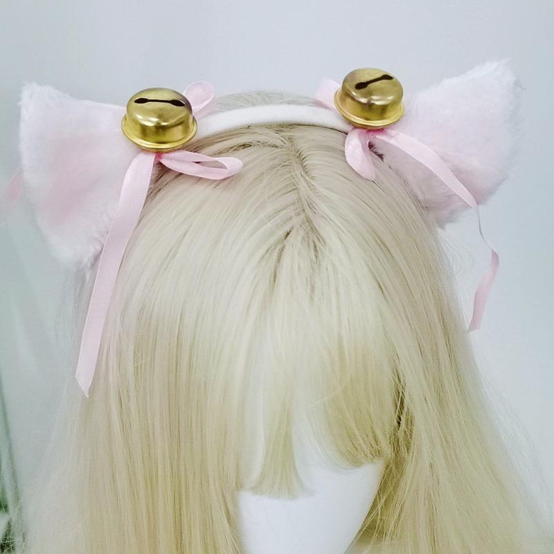 A factory-priced cute olita hairpin plush animal headdress handmade bell cat ear headband