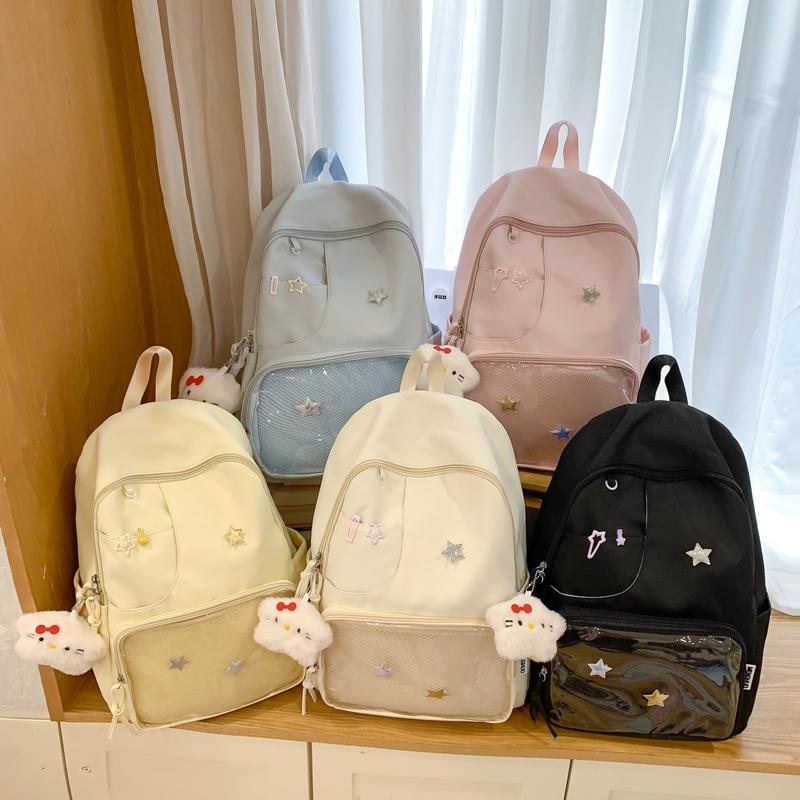 Transparent Large Capacity Student School Bag College Style Women's Backpack