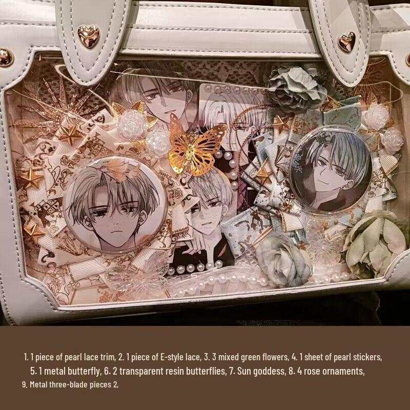 Decoration Filler Material Pack: DIY Handmade Accessories Set with Tanmei Zha Background Paper and Bag