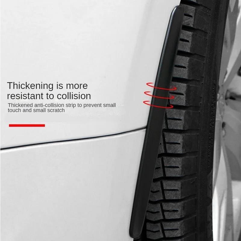 2PCS Universal Soft Car Fender Flare Arch Sticker Fender Vents Protector Cover Anti-Scratch Strip Mud Flaps Auto Accessories