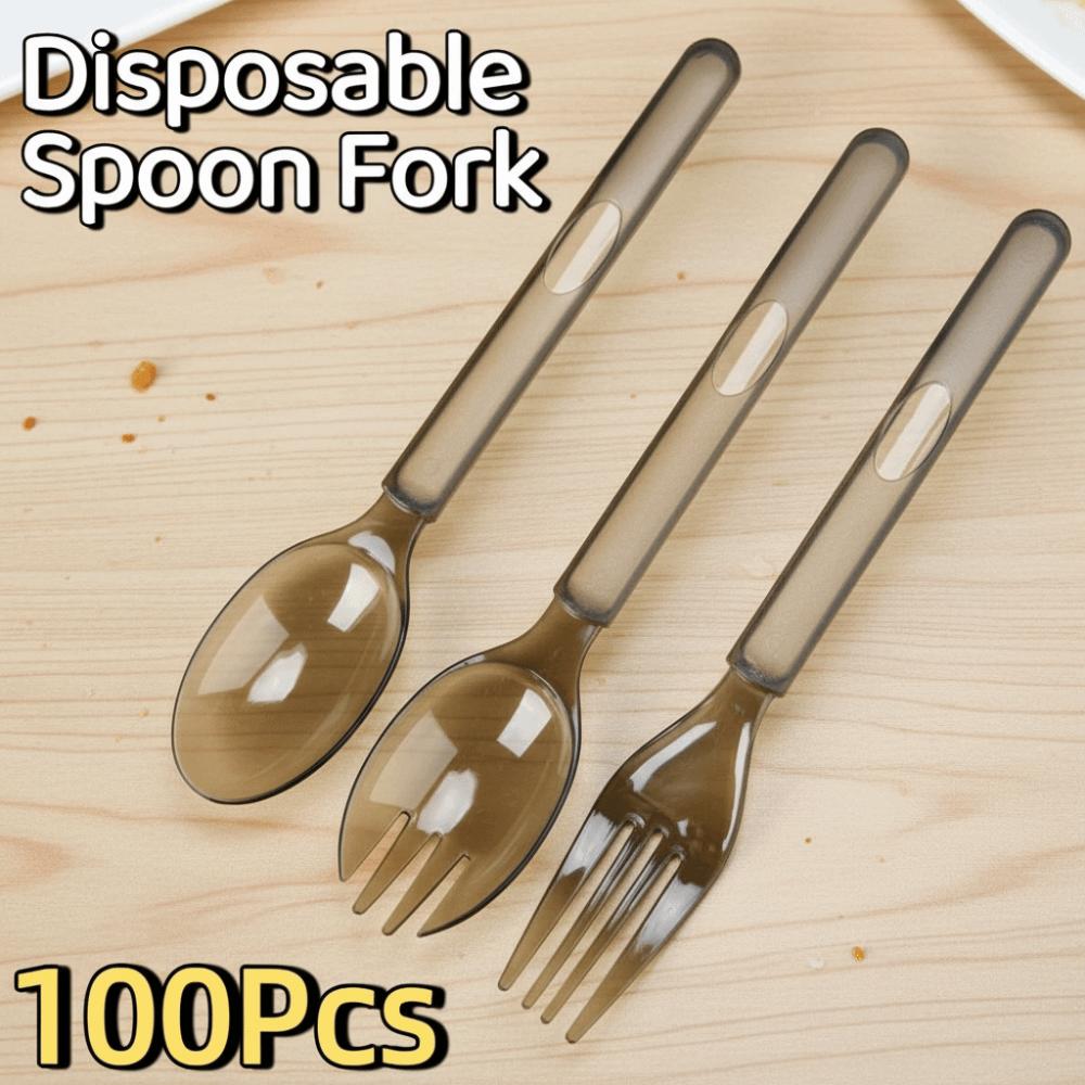 100Pcs Eco-Friendly Ice Cream Spoons Individually Packaged Dessert Cake Scoop  Tableware