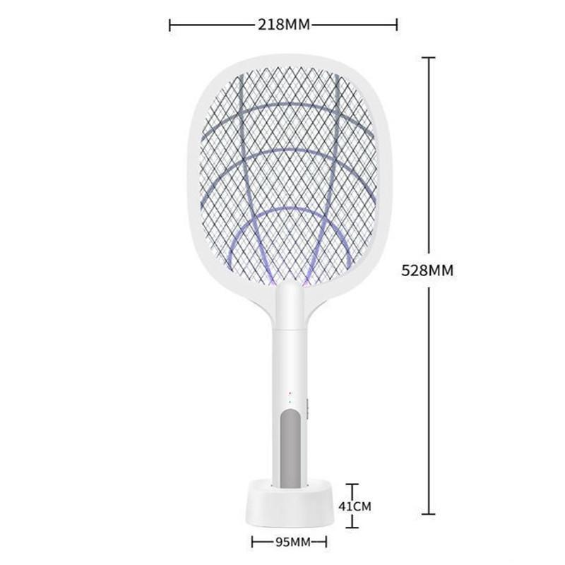 

Электрическая мухобойка 2 в 1 УФ светодиодный уничтожитель комаров с подставкой USB перезаряжаемый Быстрый контроль вредителей для дома, улицы, кемпинга
