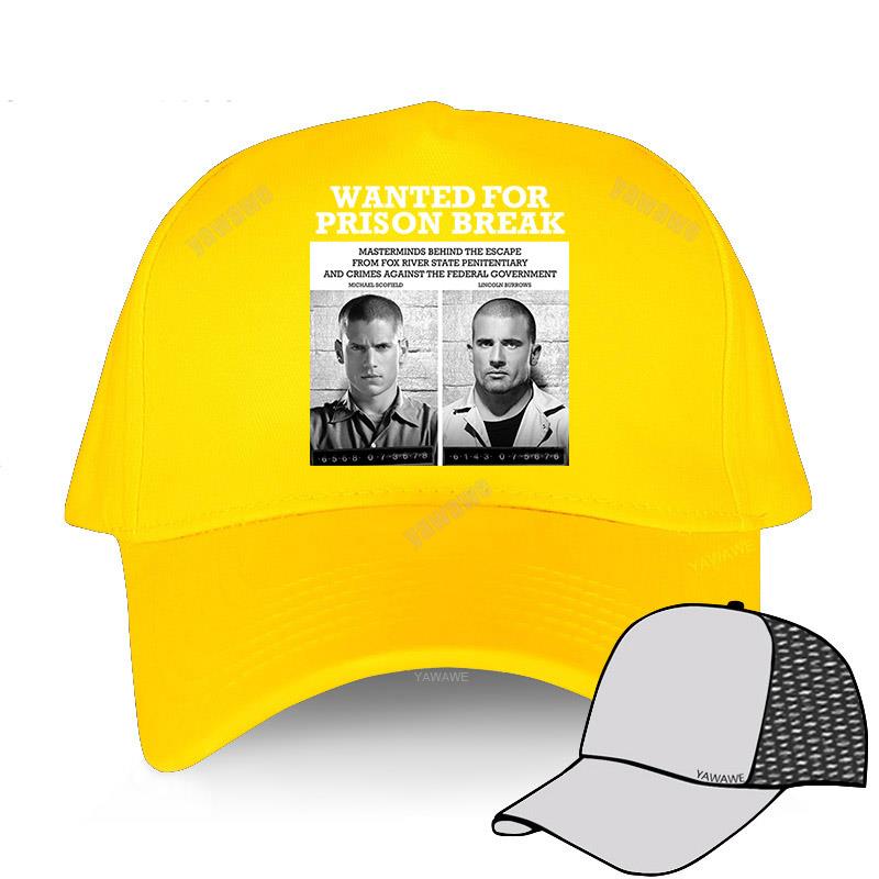 New Leisure and comfortable Sunlight Unisex Hat Wanted For Prison Break Unisex baseball cap breathable outdoor hat Cotton print Cap