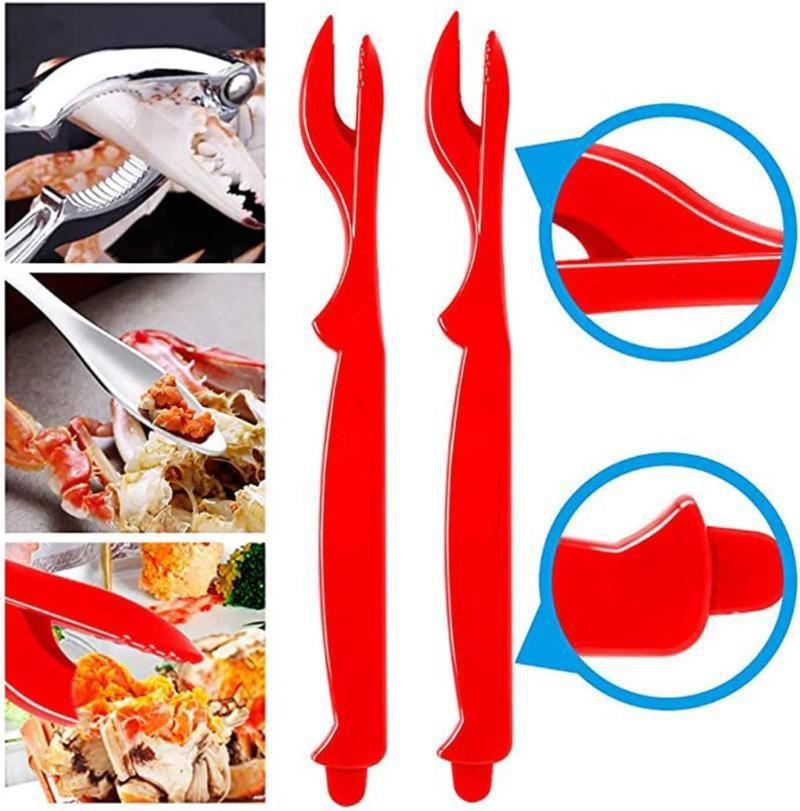 19Pcs Seafood Tool Set Nut Cracker Set Include 4 Lobster Crab Mallets 4 Crab Crackers 4 Lobster Shellers 4 Crab Leg Forks/picks 2 Seafood Scissors