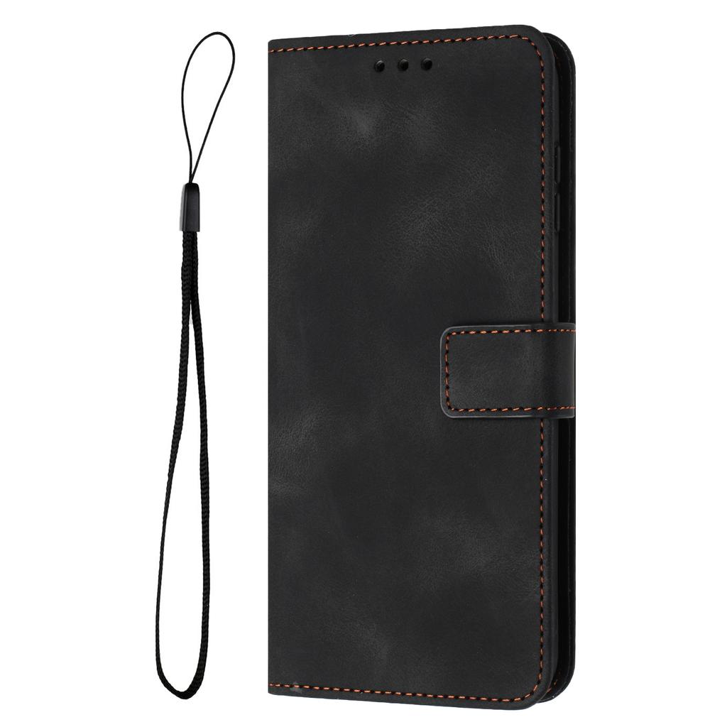 For iPhone 16 Pro Leather Case Solid Color Wallet Protective Phone Cover