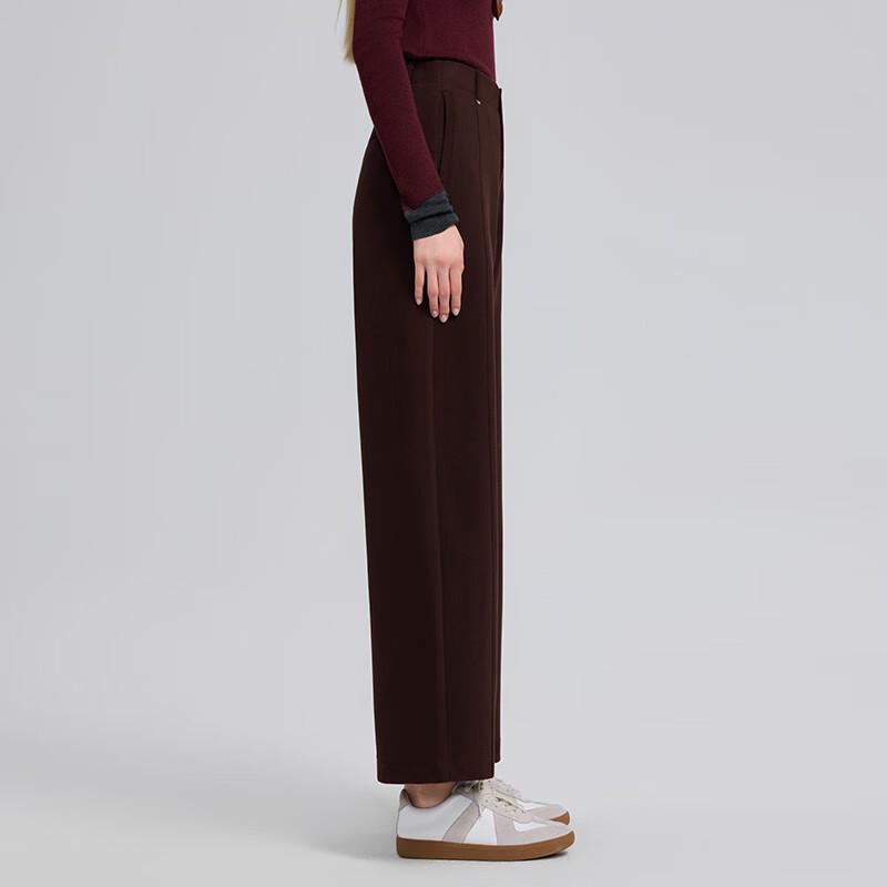 Tatu Women's Wool Blend Relaxed Fit Casual Trousers