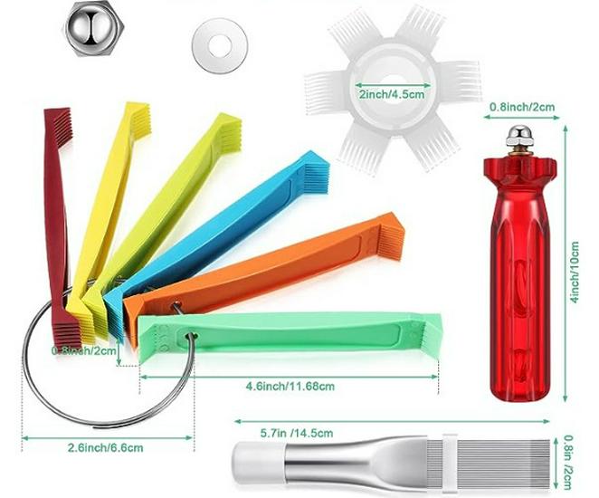 Stainless Steel Air Conditioner Fin Comb and Radiator Dust Removal Brush