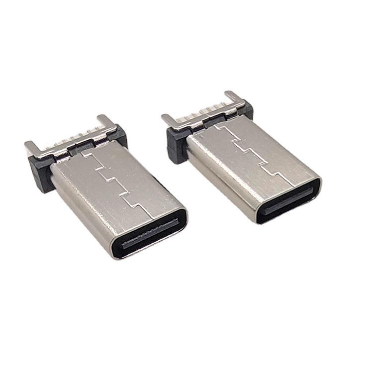 USB-C 16-Pin Vertical Female Socket Plug-in Connector, 15mm Height