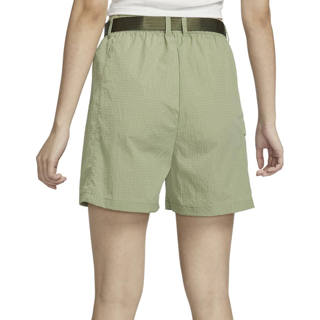 Nike Sportswear Solid Woven Breathable Mid-Rise Casual Shorts Women Shorts Oil-Green HJ3945-386