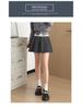 2026 New Petite Women's Grey Woolen A-line Pleated Short Skirt - Fluffy & Slimming Spring Style