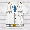 Magliette Grafiche Divertenti Uniforme da Pilota per Uomo Moda Estiva Manica Corta Magliette Stampate 3D Magliette Casual Oversize Girocollo